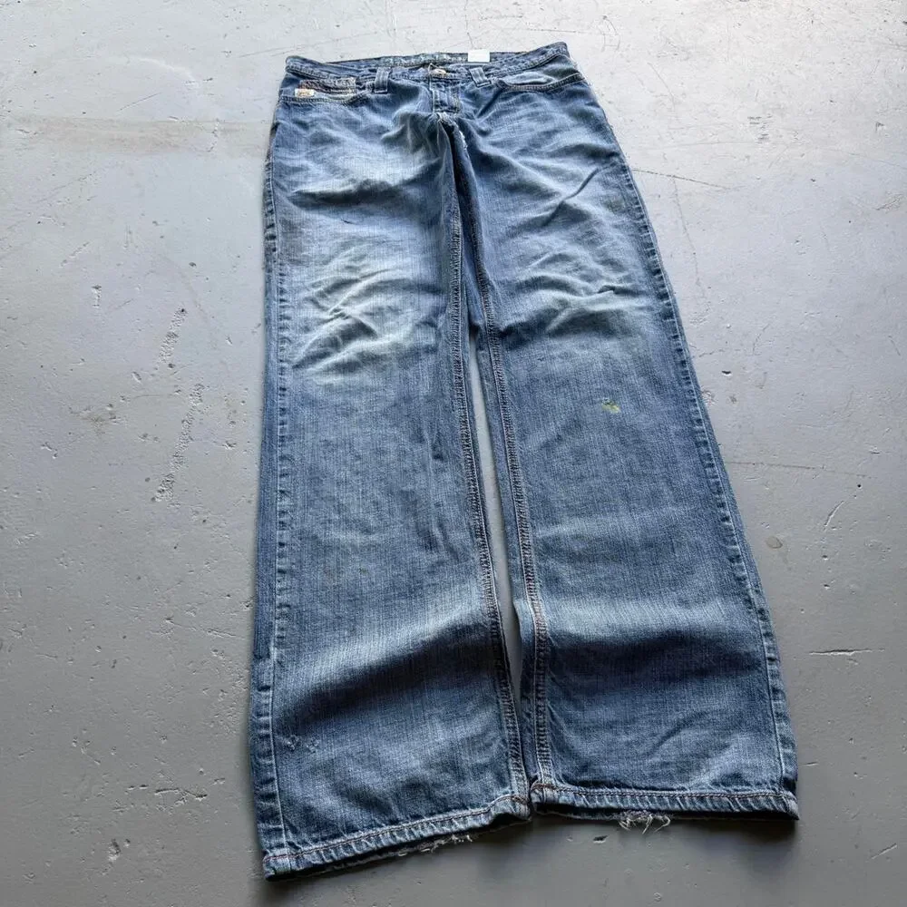 Cinch Grant Light Wash Denim Jeans 34x36 Y2K Baggy